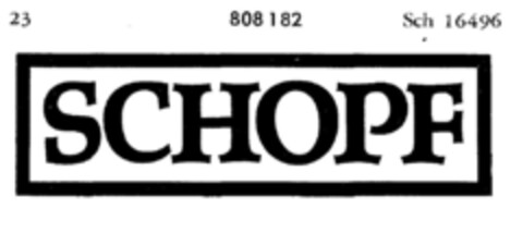 SCHOPF Logo (DPMA, 03/12/1964)