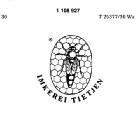 IMKEREI TIETJEN Logo (DPMA, 17.03.1986)