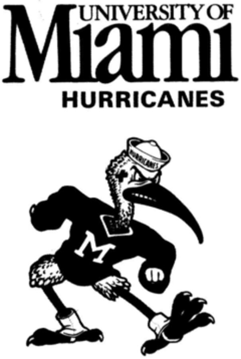 UNIVERSITY OF Miami HURRICANES Logo (DPMA, 24.09.1992)