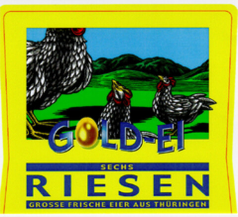 GOLD-EI SECHS RIESEN Logo (DPMA, 12.03.2001)