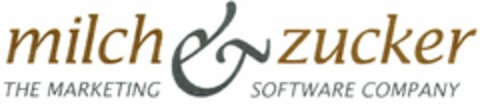 milch & zucker THE MARKETING SOFTWARE COMPANY Logo (DPMA, 05/26/2006)