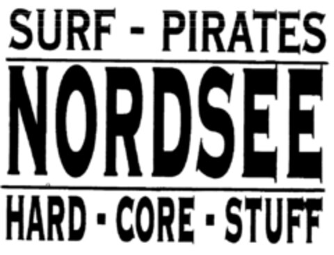 SURF - PIRATES  NORDSEE HARD - CORE - STUFF Logo (DPMA, 06.03.1999)