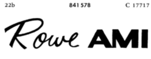 Rowe AMI Logo (DPMA, 17.12.1966)