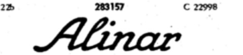 Alinar Logo (DPMA, 26.10.1921)