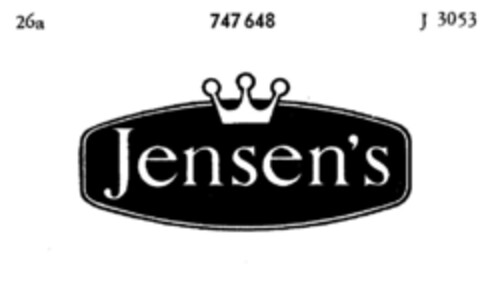 Jensen`s Logo (DPMA, 04/21/1960)