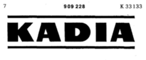 KADIA Logo (DPMA, 21.04.1972)