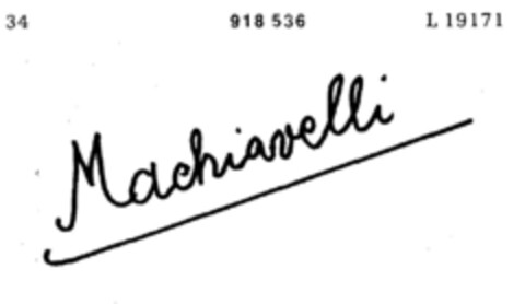 Machiavelli Logo (DPMA, 09.03.1973)