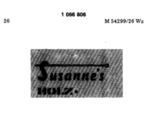 Susanne`s HOLZ - Logo (DPMA, 07.02.1984)