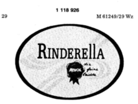 RINDEREllA Marox die feine leichte Logo (DPMA, 21.08.1987)