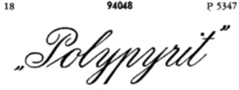 "Polypyrit" Logo (DPMA, 10/22/1906)