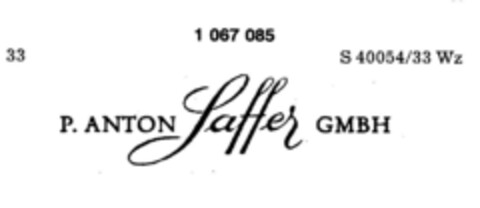 P. ANTON Saffer GMBH Logo (DPMA, 02/27/1984)