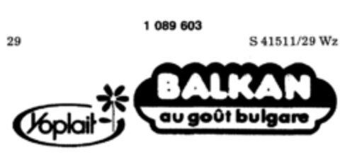 Yoplait BALKAN au goût bulgare Logo (DPMA, 02/27/1985)