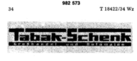 Tabak-Schenk Logo (DPMA, 03/29/1978)