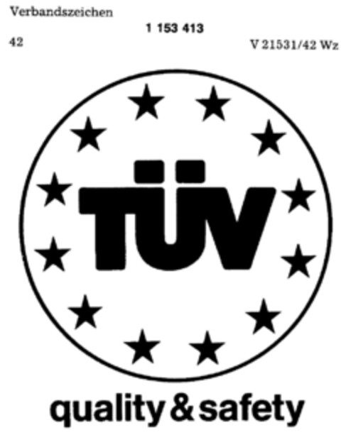 TÜV quality&safety Logo (DPMA, 27.06.1989)