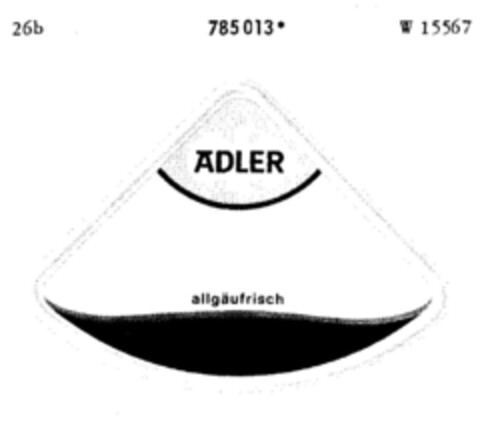 ADLER allgäufrisch Logo (DPMA, 12/30/1963)