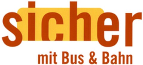 sicher mit Bus & Bahn Logo (DPMA, 12/03/2001)