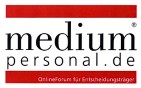 medium personal.de Onlineforum für Entscheidungsträger Logo (DPMA, 05/29/2008)