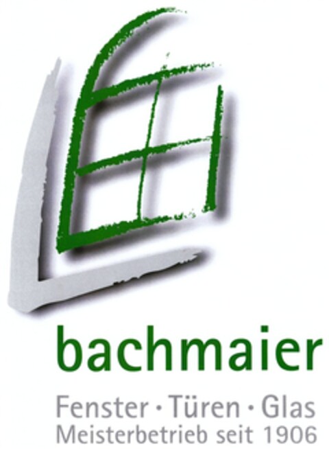 bachmaier Fenster · Türen · Glas Meisterbetrieb seit 1906 Logo (DPMA, 01/27/2010)