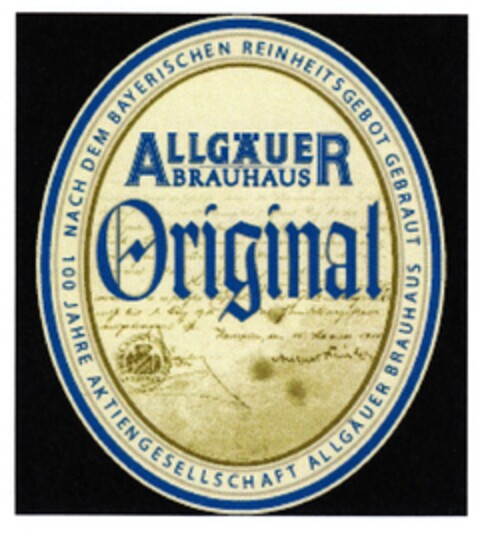 ALLGÄUER BRAUHAUS Original Logo (DPMA, 11.12.2010)
