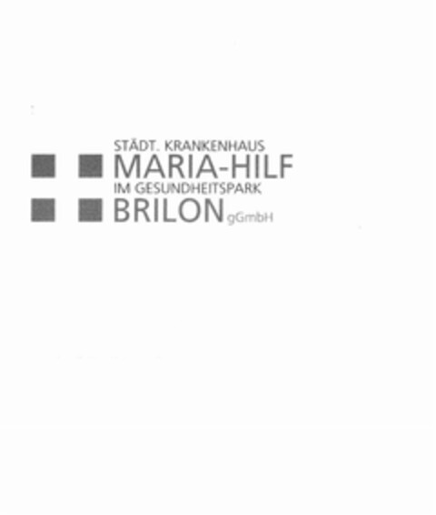 STÄDT. KRANKENHAUS MARIA-HILF IM GESUNDHEITSPARK BRILON gGmbH Logo (DPMA, 09/29/2016)