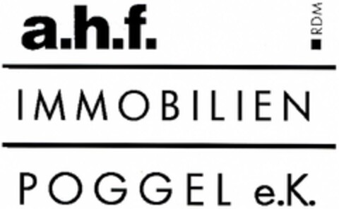 a.h.f. IMMOBILIEN POGGEL e.K. Logo (DPMA, 11/26/2002)