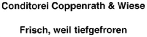 Conditorei Coppenrath & Wiese Frisch, weil tiefgefroren Logo (DPMA, 08.06.2007)