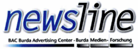 newsline BAC Burda Advertising Center - Burda Medien - Forschung Logo (DPMA, 14.08.1998)