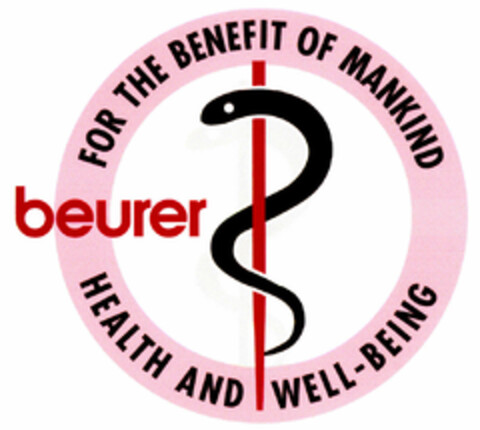 beurer FOR THE BENEFIT OF MANKIND HEALTH AND WELL-BEING Logo (DPMA, 15.11.1999)