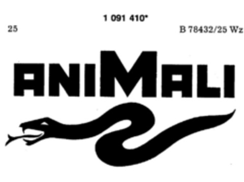 ANIMALI Logo (DPMA, 27.12.1985)