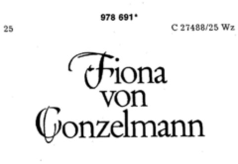 Fiona von Conzelmann Logo (DPMA, 16.10.1978)