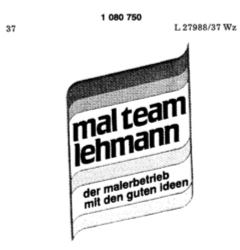 mal team lehmann Logo (DPMA, 02/27/1985)