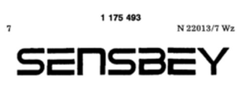 SENSBEY Logo (DPMA, 11/15/1988)