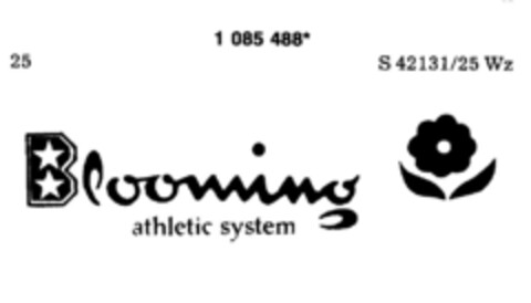 Blooming athletic system Logo (DPMA, 31.07.1985)