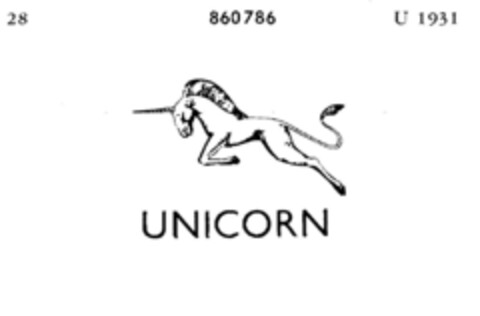 UNICORN Logo (DPMA, 08/20/1962)