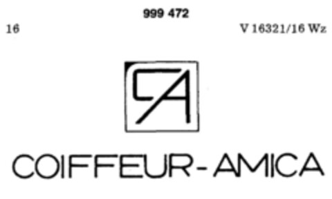 COIFFEUR-AMICA Logo (DPMA, 02/22/1979)