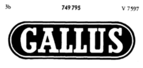 GALLUS Logo (DPMA, 09/12/1960)