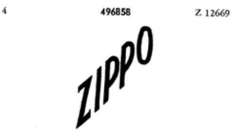 ZIPPO Logo (DPMA, 12.02.1937)