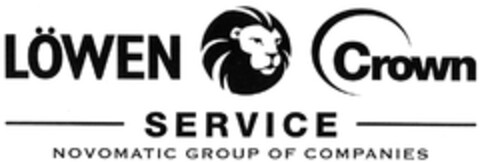 LÖWEN Crown SERVICE NOVOMATIC GROUP OF COMPANIES Logo (DPMA, 09.05.2012)