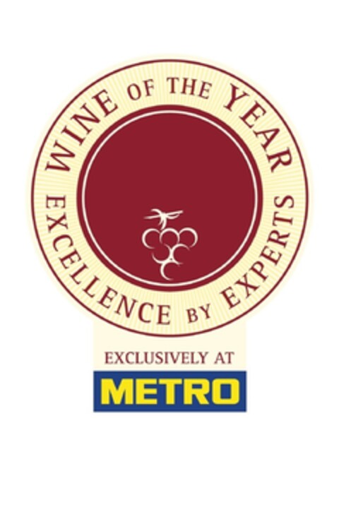 WINE OF THE YEAR EXCELLENCE BY EXPERTS EXCLUSIVELY AT METRO Logo (DPMA, 09/02/2016)