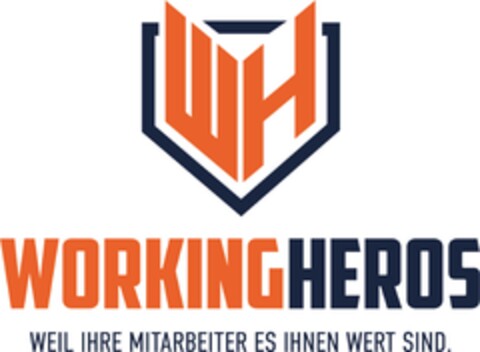 WORKINGHEROS WEIL IHRE MITARBEITER ES IHNEN WERT SIND. Logo (DPMA, 11.03.2023)