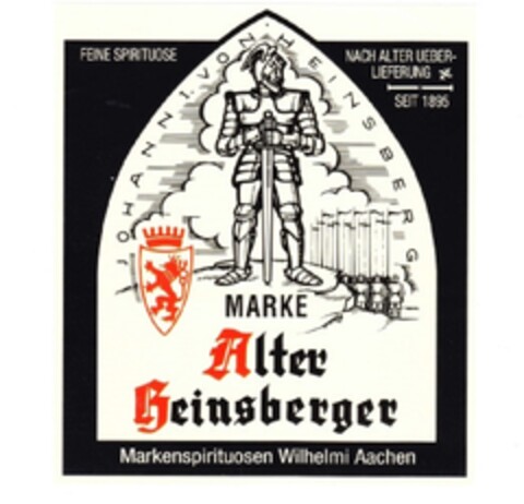 MARKE Alter Heinsberger Markenspirituosen Wilhelmi Aachen Logo (DPMA, 05/28/2024)