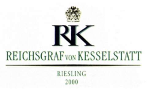 RK REICHSGRAF VON KESSELSTATT RIESLING 2000 Logo (DPMA, 06/18/2002)