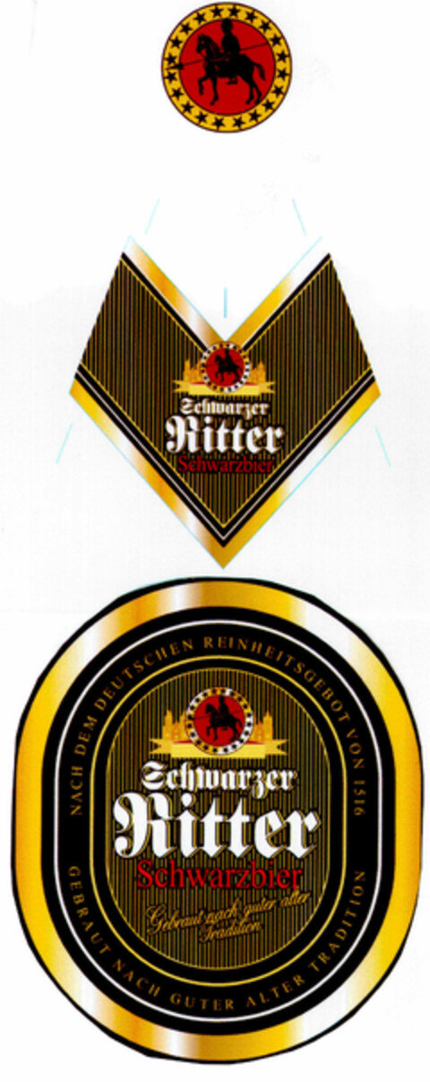 Schwarzer Ritter Schwarzbier Logo (DPMA, 21.11.1997)