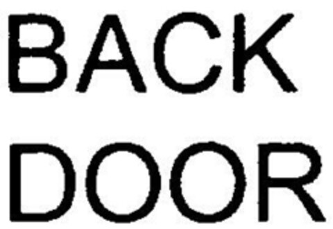 BACK DOOR Logo (DPMA, 01/15/1999)