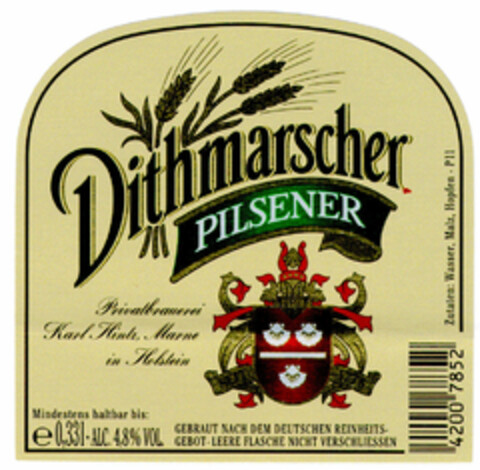 Dithmarscher PILSENER Logo (DPMA, 06.07.1999)