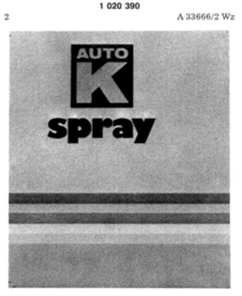 AUTO K spray Logo (DPMA, 08.08.1980)