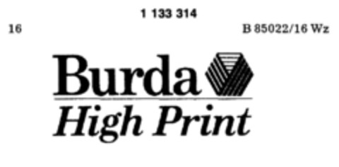 Burda High Print Logo (DPMA, 07/16/1988)
