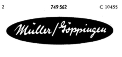 Müller/ Göppingen Logo (DPMA, 09/21/1960)