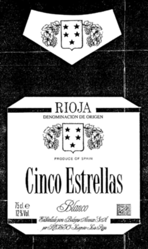 Cinco Estrellas Logo (DPMA, 20.09.1992)