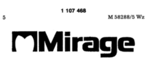 M Mirage Logo (DPMA, 03/25/1986)